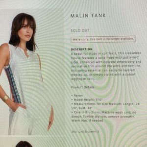 Johnny Was Malin Tank